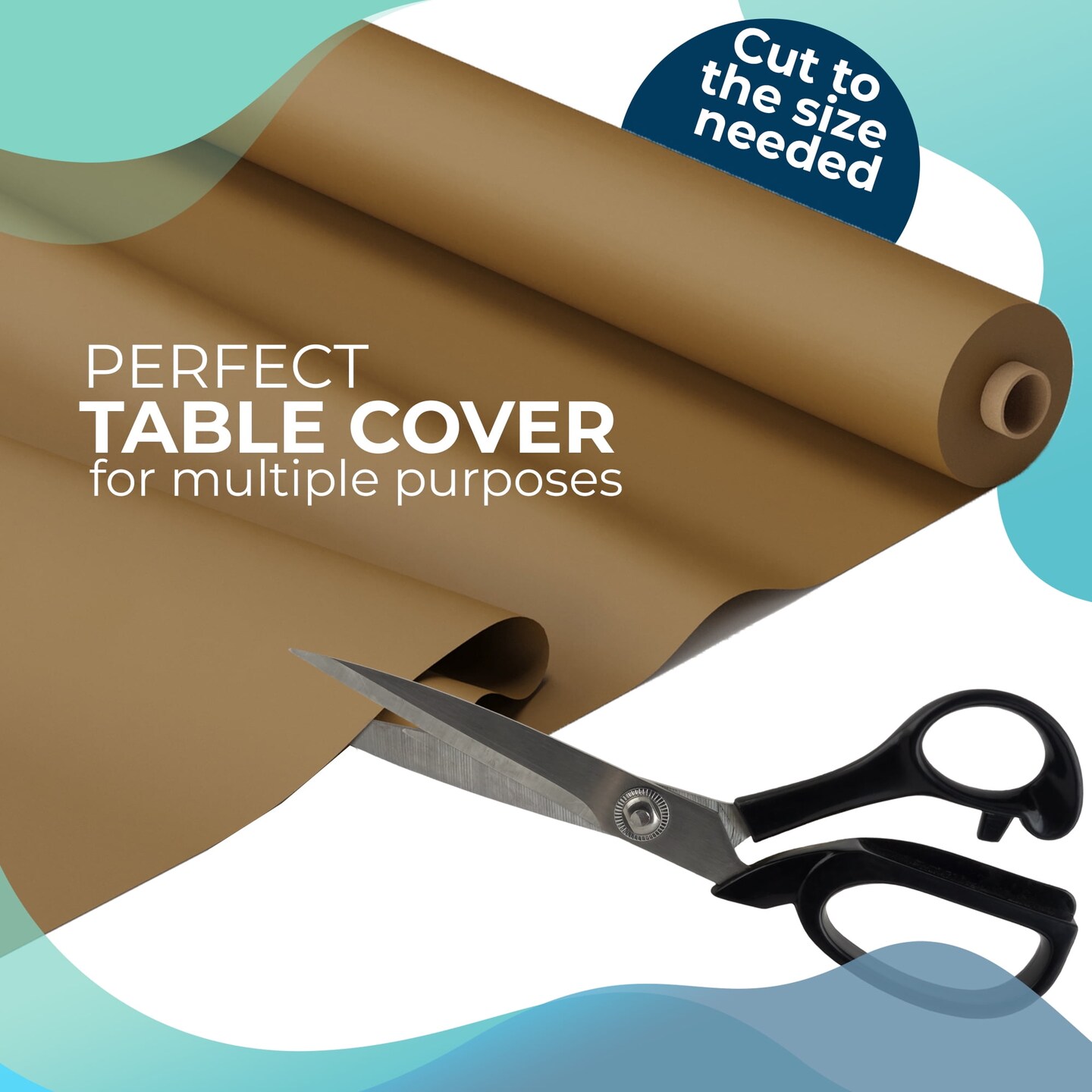 Exquisite Plastic Table Cover Roll – 40" x 100' Disposable Tablecloth Roll – Premium Thick 0.5 MIL Plastic Banquet Roll – Party Table Cover Roll for Events & Catering