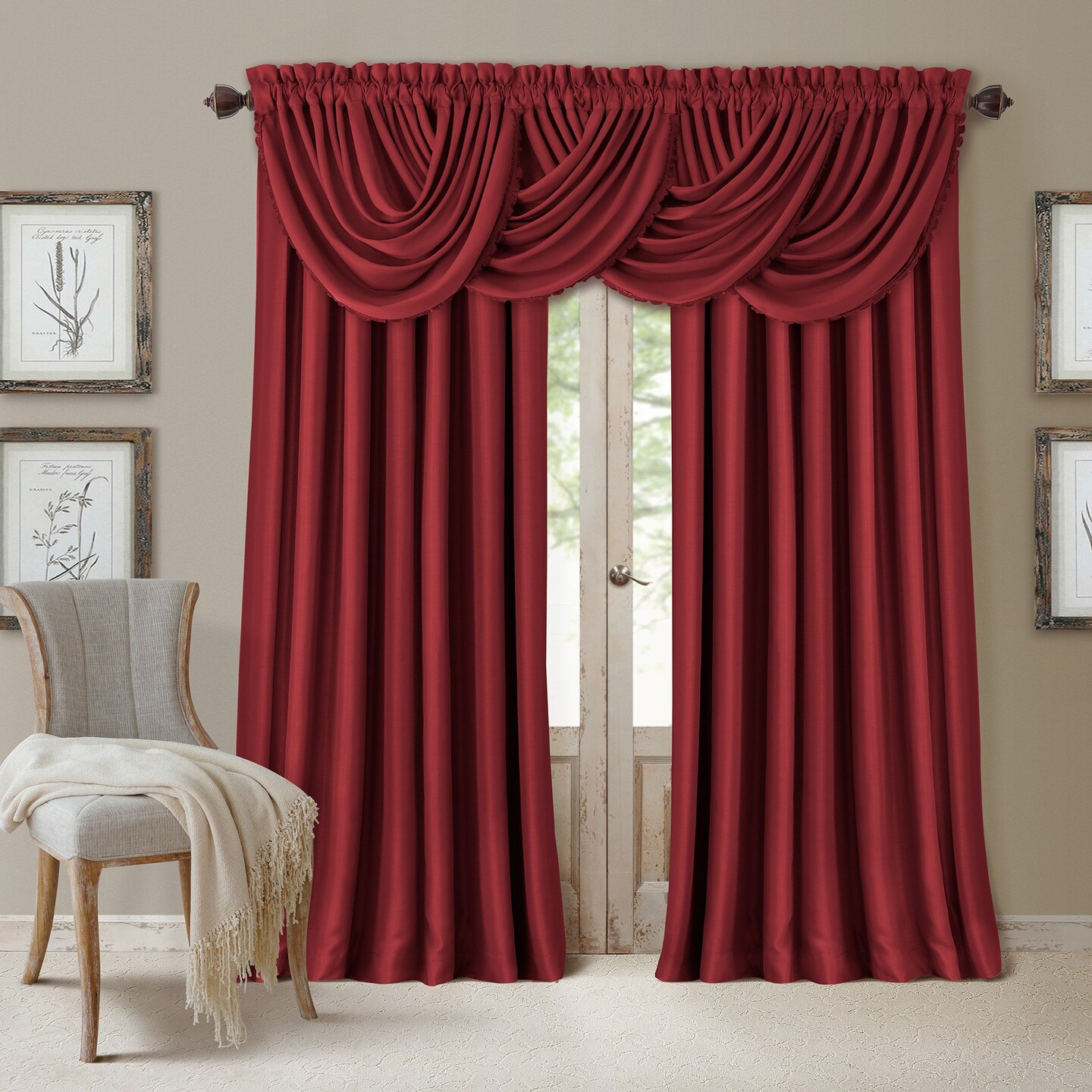 Threadmade Home All Seasons Blackout Window Curtain, Rouge - 52"W x 95"L