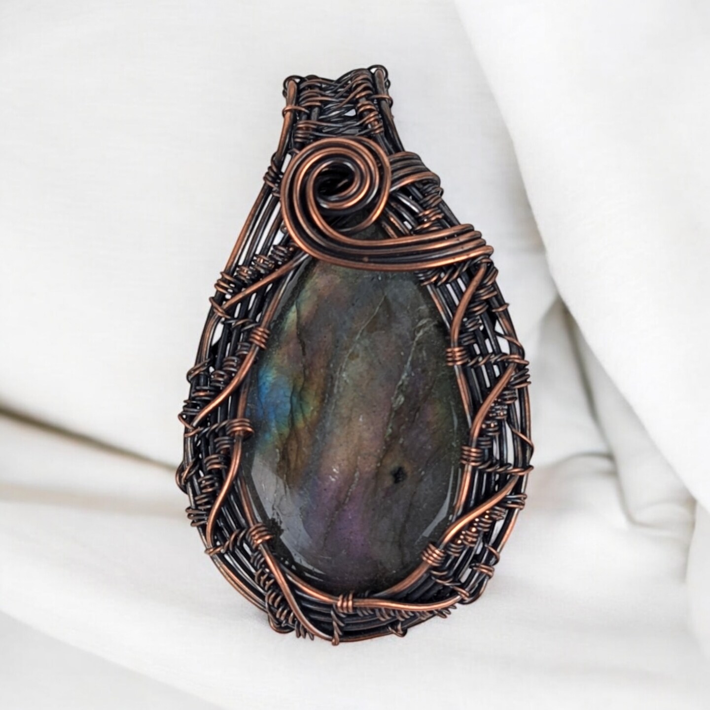 Handmade Copper wrapped discount Labradorite