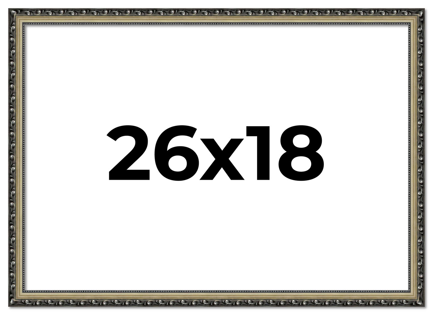 26x18 Solid Wood Antique Picture Frame with UV-Resistant Acrylic & Acid ...