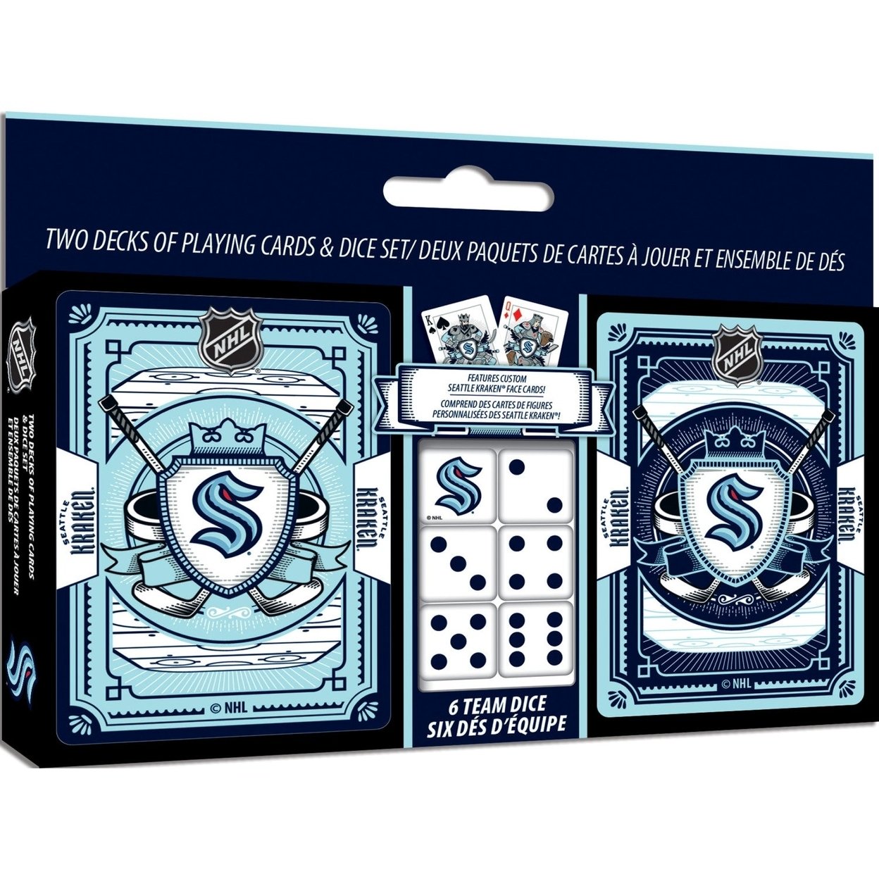 Seattle Kraken - 2-Pack Playing Cards And Dice Set