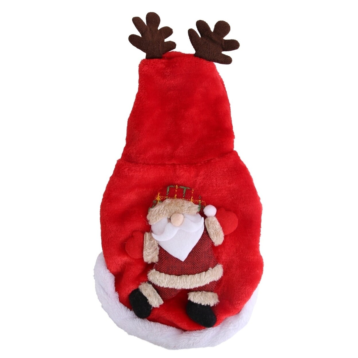 Pet Christmas Clothes Santa Claus Reindeer Antlers Costume Winter Outfit Year Coat
