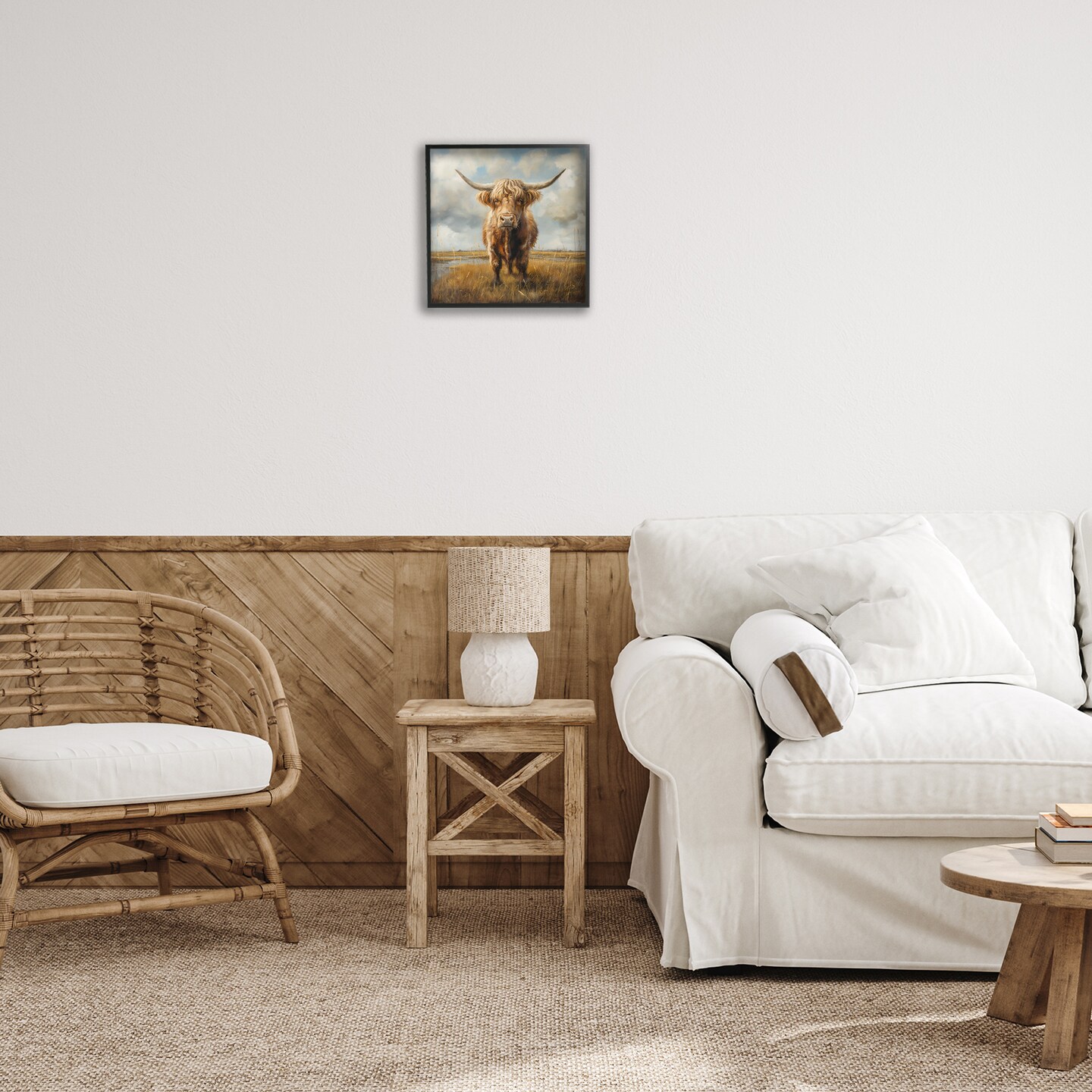 Stupell Industries Cattle on Scenic Farm Framed Giclee Wall Art Design by Steve Huntziker