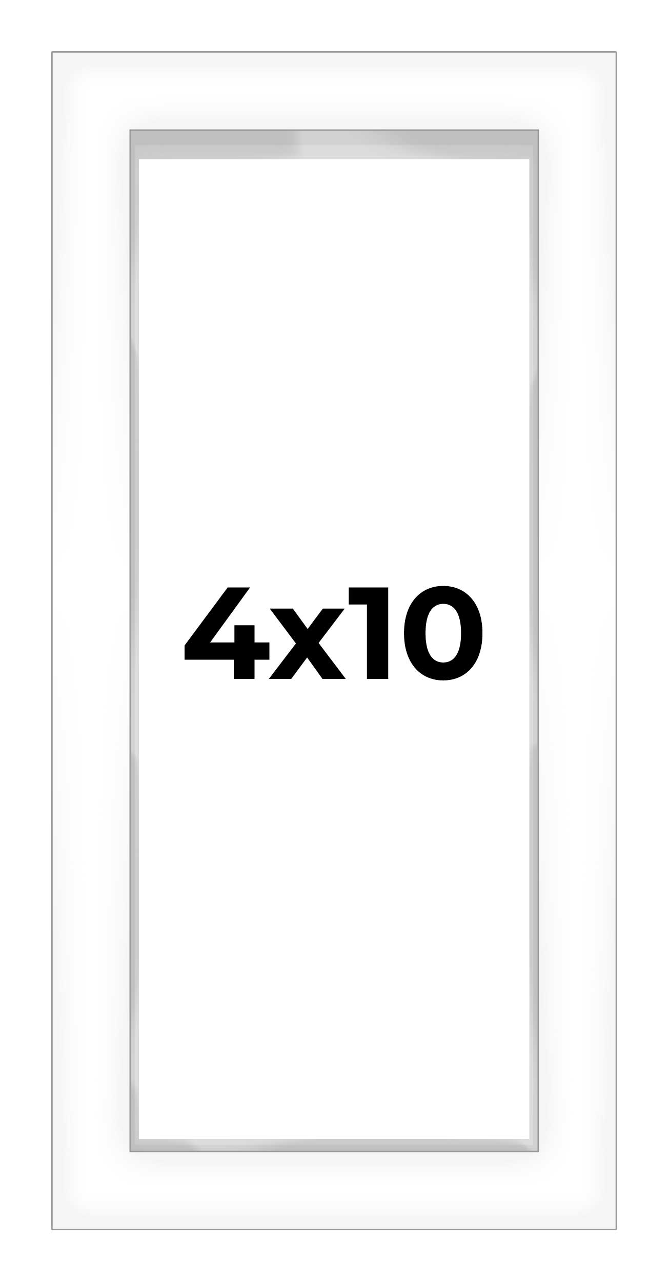 Panoramic Shadow Box 3/4" Depth White Picture Frame - UV Acrylic, Backing, Hanging Hardware