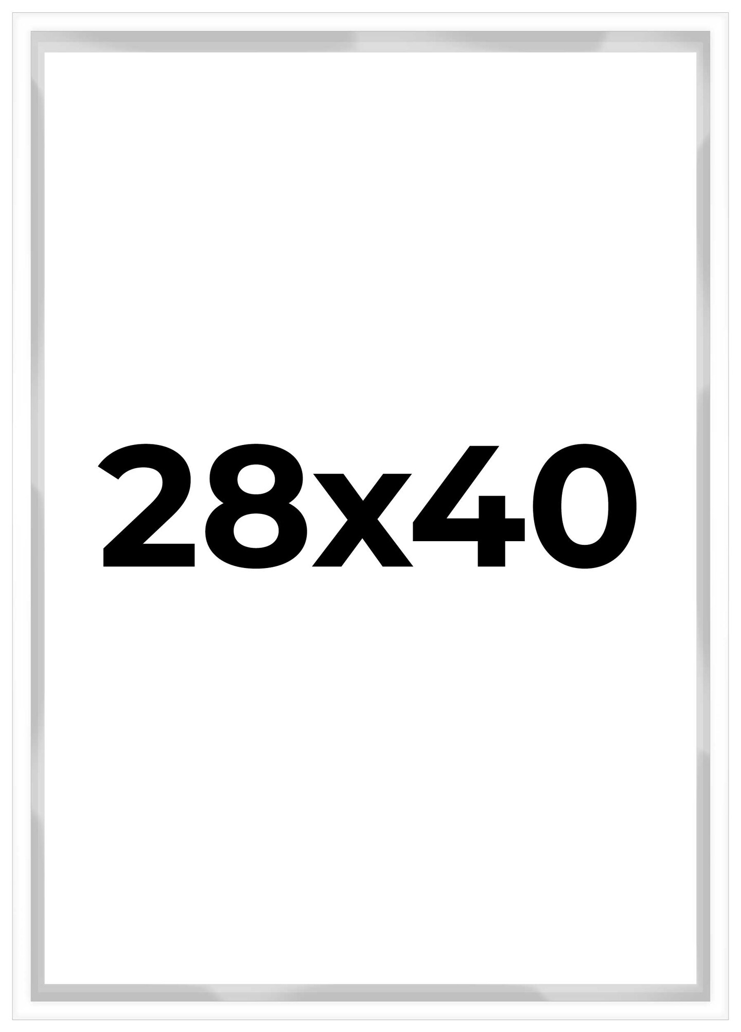 28x40 Shadow Box 3/4" Depth White Picture Frame - UV Acrylic, Backing, Hanging Hardware