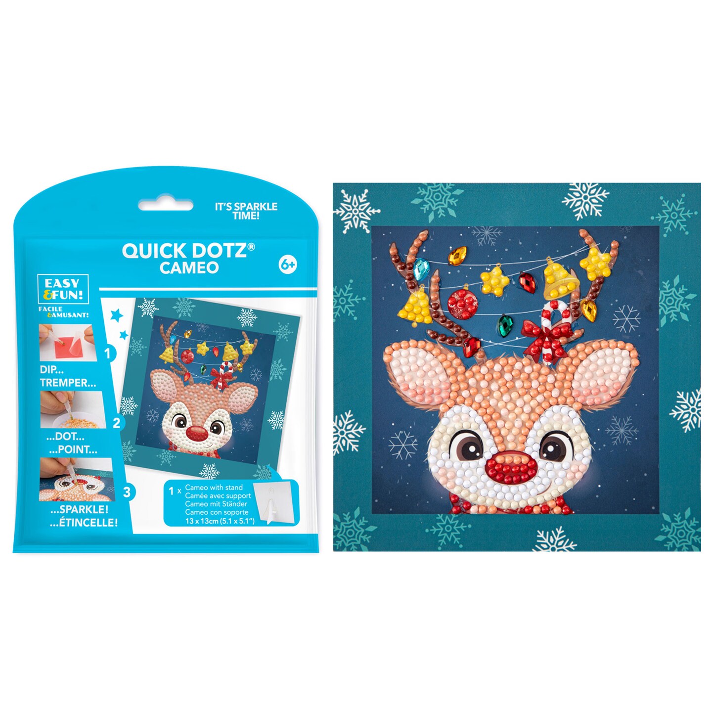 Diamond Dotz Kits - Reindeer Diamond Painting Artwork Kit Diamond Painting Kits, Diamond Art Kits for Adults, Gem Art,  Diamond Art, Diamond Dotz Kits