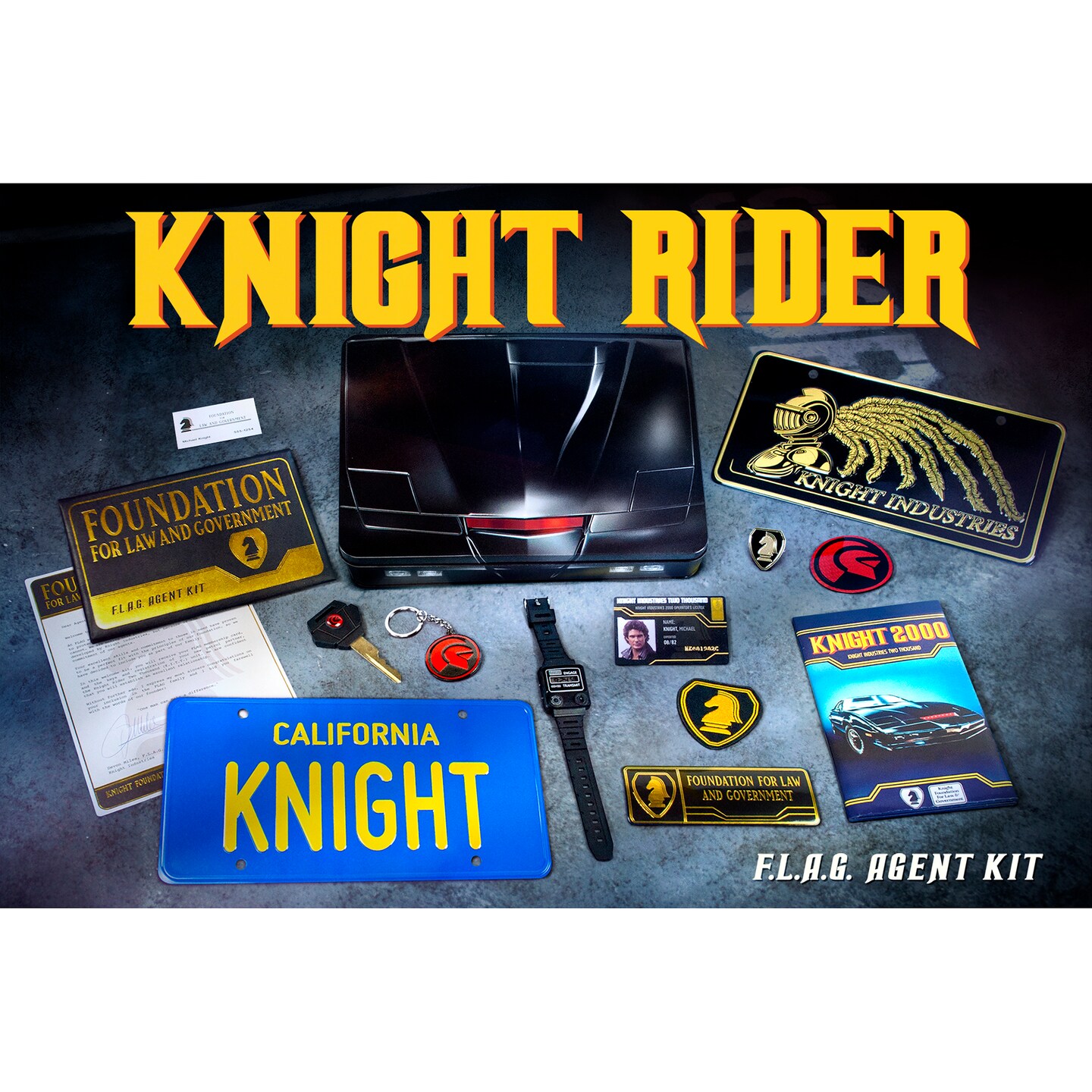 Doctor Collector: Knight Rider - F.L.A.G Agent Collectable Kit - Memorabilia Tin Kit