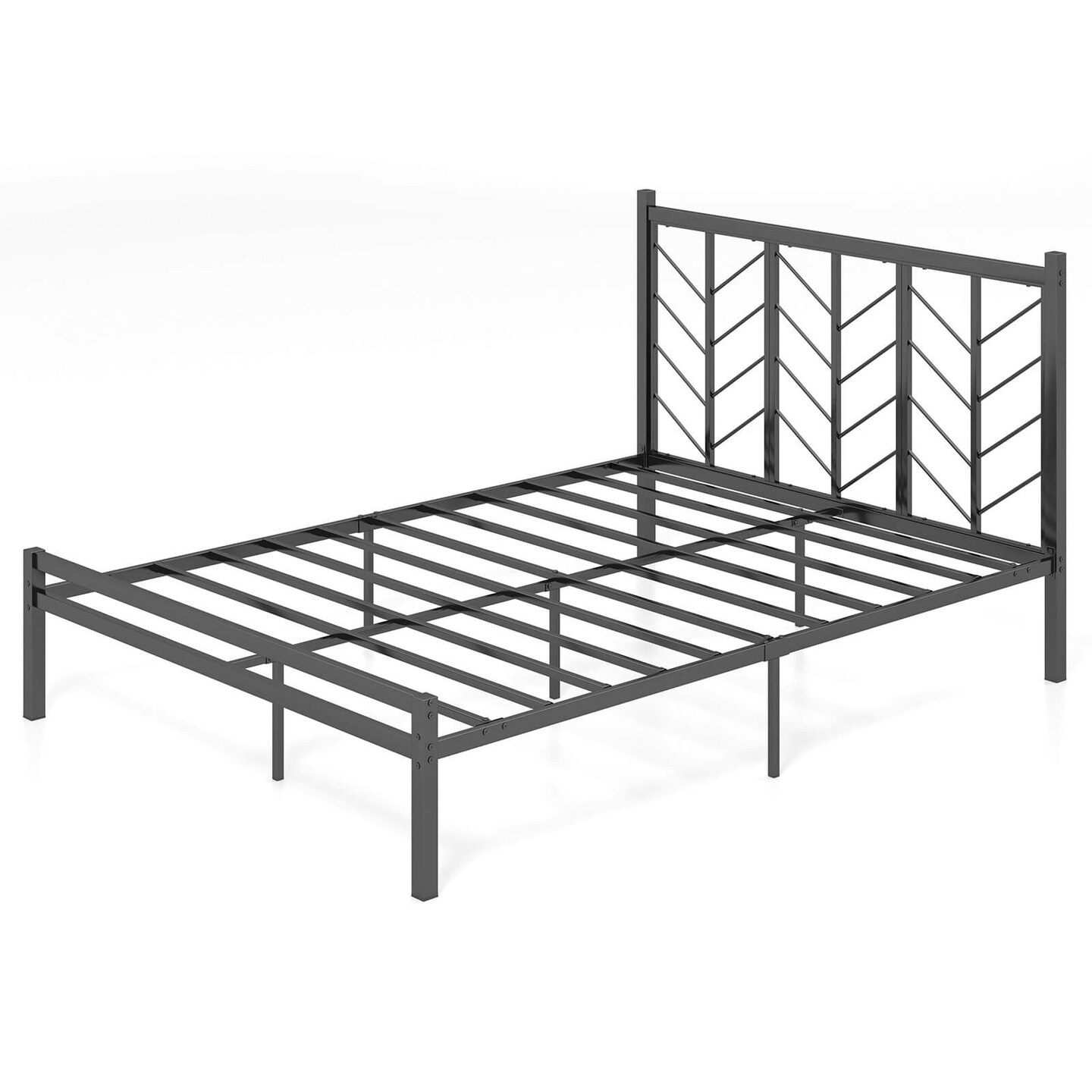 Costway Twin/Full/Queen Size Platform Bed with Headboard 11.5&#x22; Under Bed Storage Easy Assembly