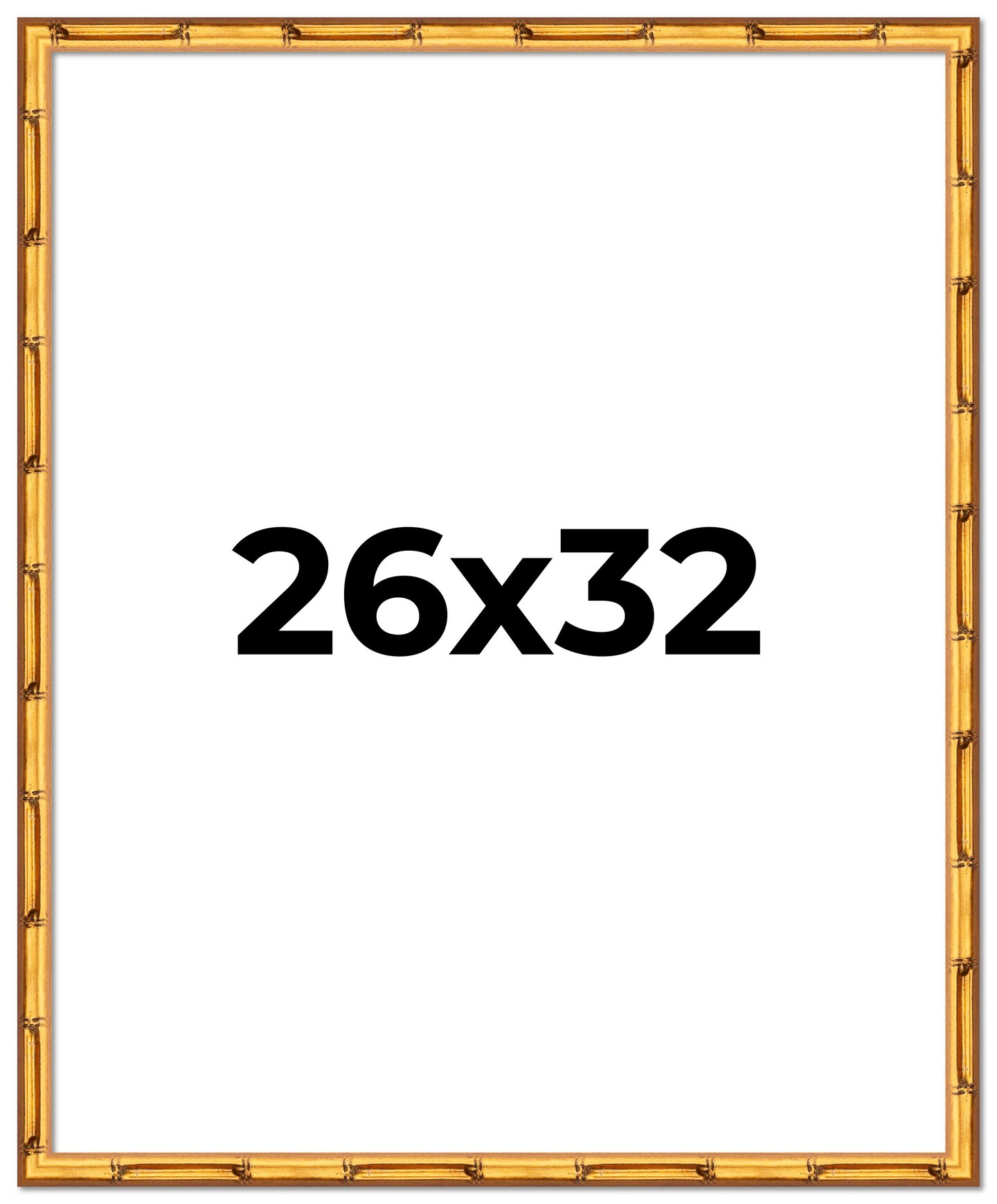 26x32 Thin Bamboo Picture Frame with UV-Resistant Acrylic & Acid Free Backing, Available in 2 Finishes - Gold and Brown