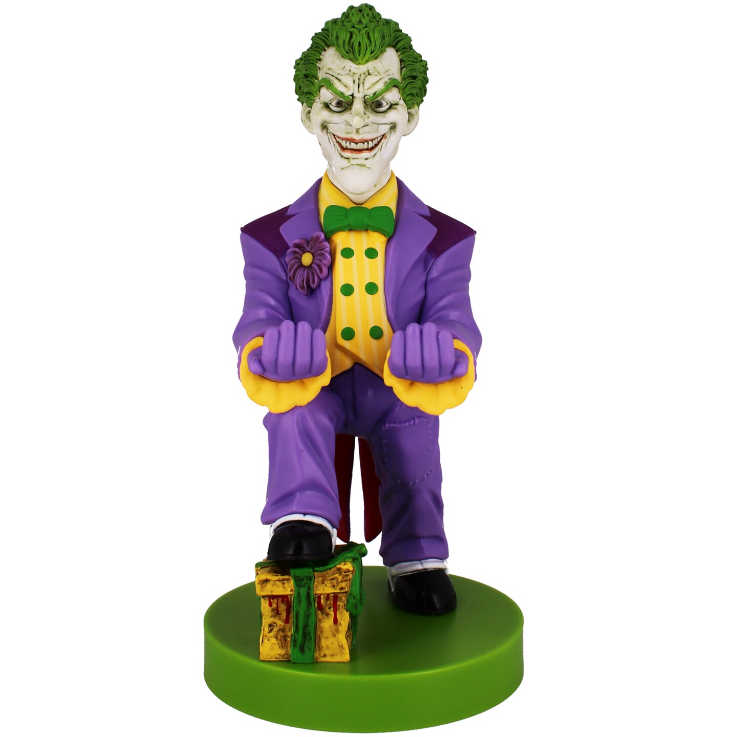 Exquisite Gaming: Warner Bros: Joker - Original Mobile Phone &#x26; Gaming Controller Holder, Device Stand, Cable Guys, Licensed Figure