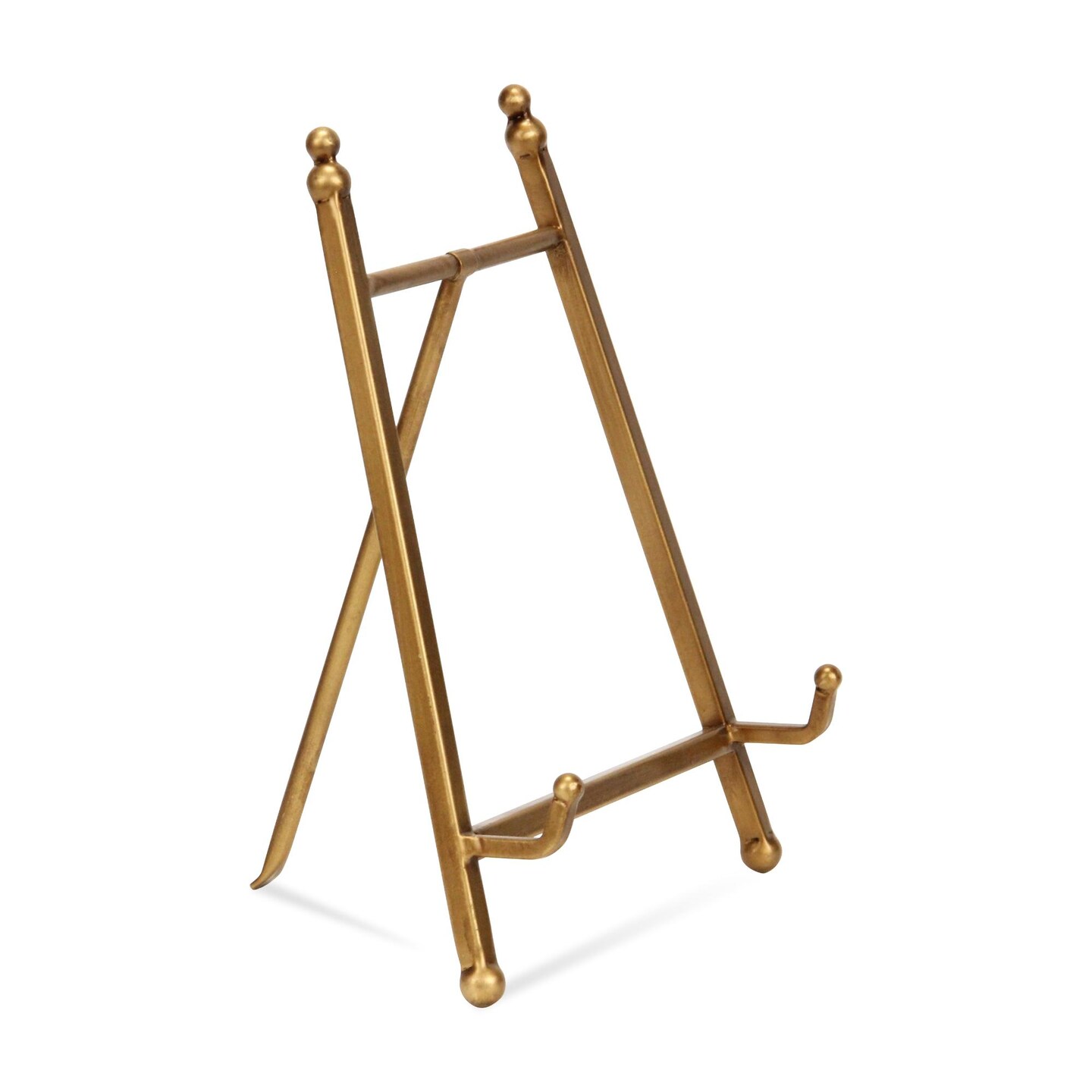 Contemporary Home Living Handcrafted H Shaped Mini Table Easel - 11.5" - Gold