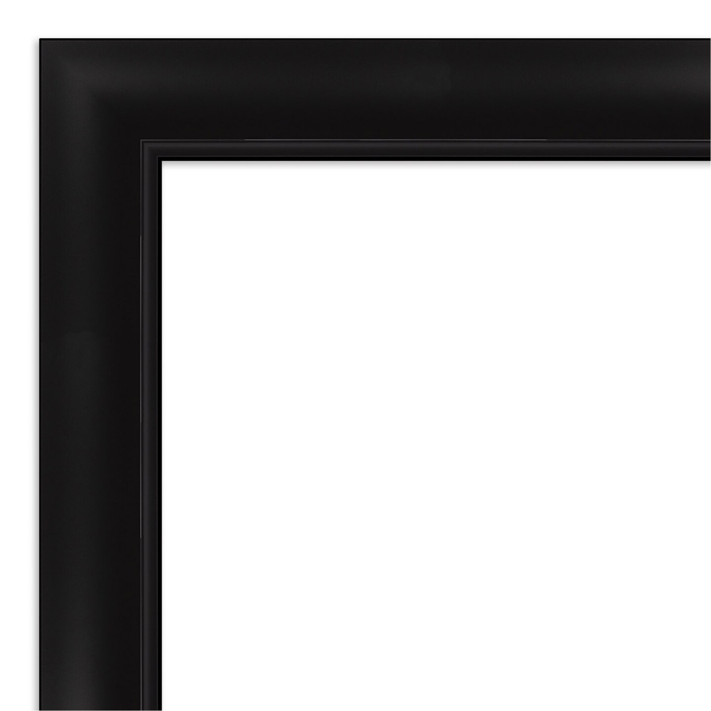 Amanti Art Mirror Makeover Bathroom Mirror Frame Border Kit - Fully Assembled Peel and Stick Frame - Mirror NOT Included - Grand Black Narrow Trim