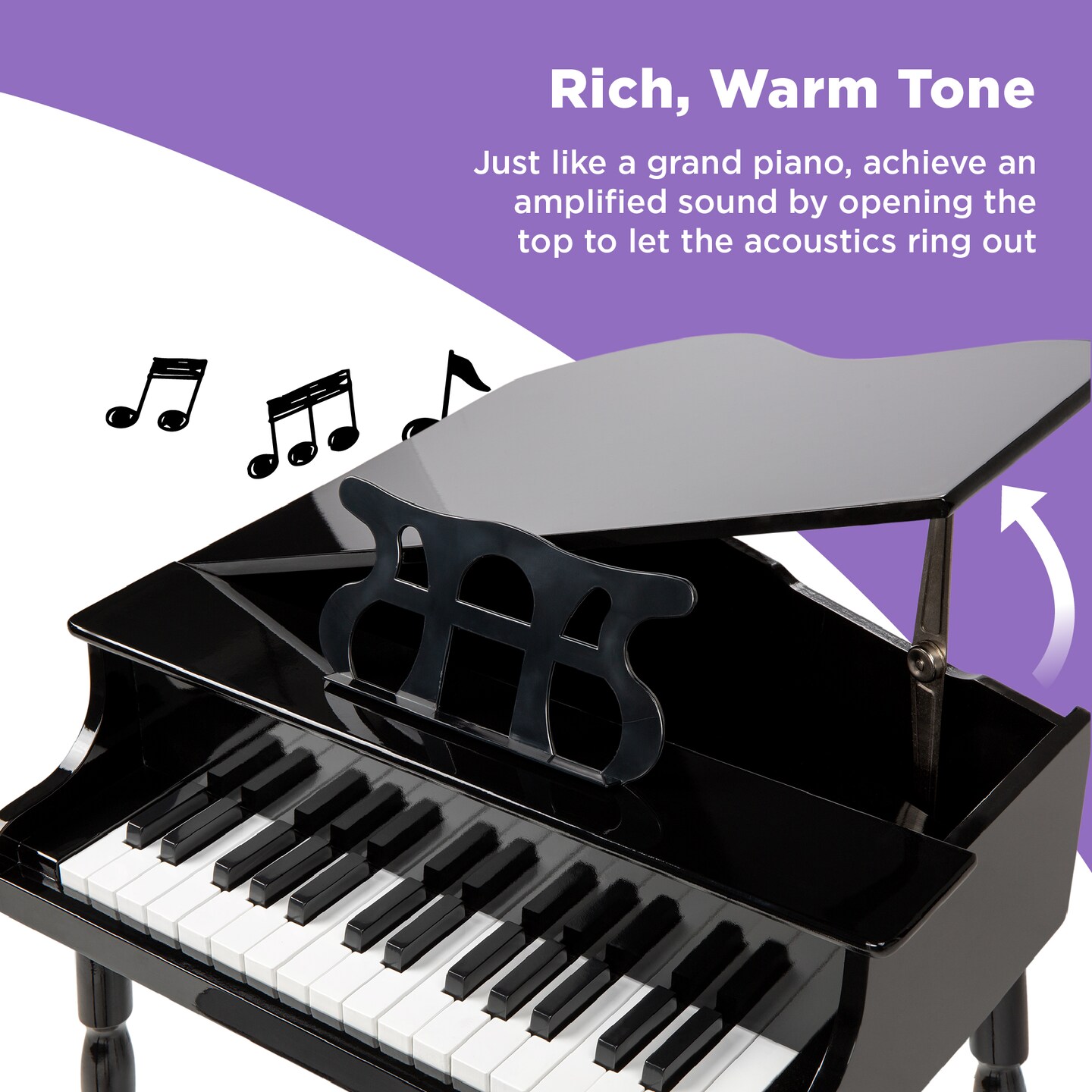Best Choice Products Kids Classic 30-Key Mini Piano w/ Lid, Bench, Folding Music Rack, Song Book, Stickers