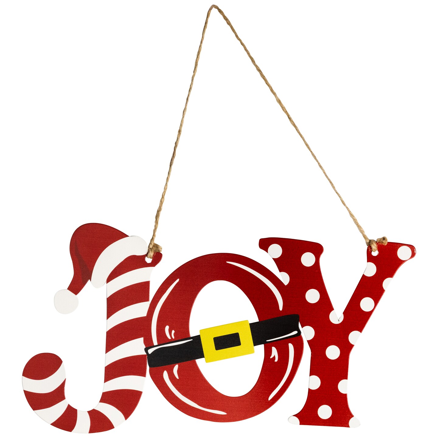 Northlight Santa Hat and Belt Joy Christmas Wall Sign - 12.25"