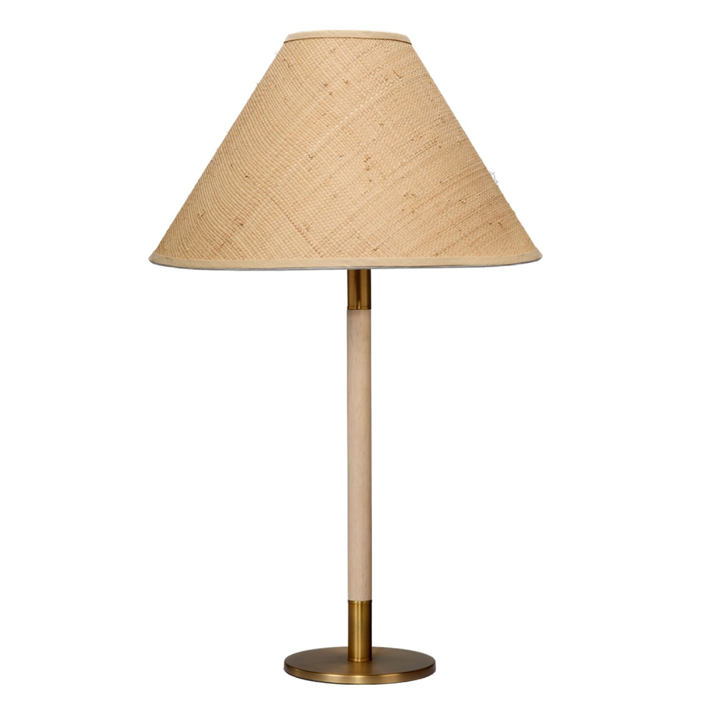 Jamie Young Company Table Lamp with Cone Shade - 32.5&#x22; - Brown and Bronze Tone