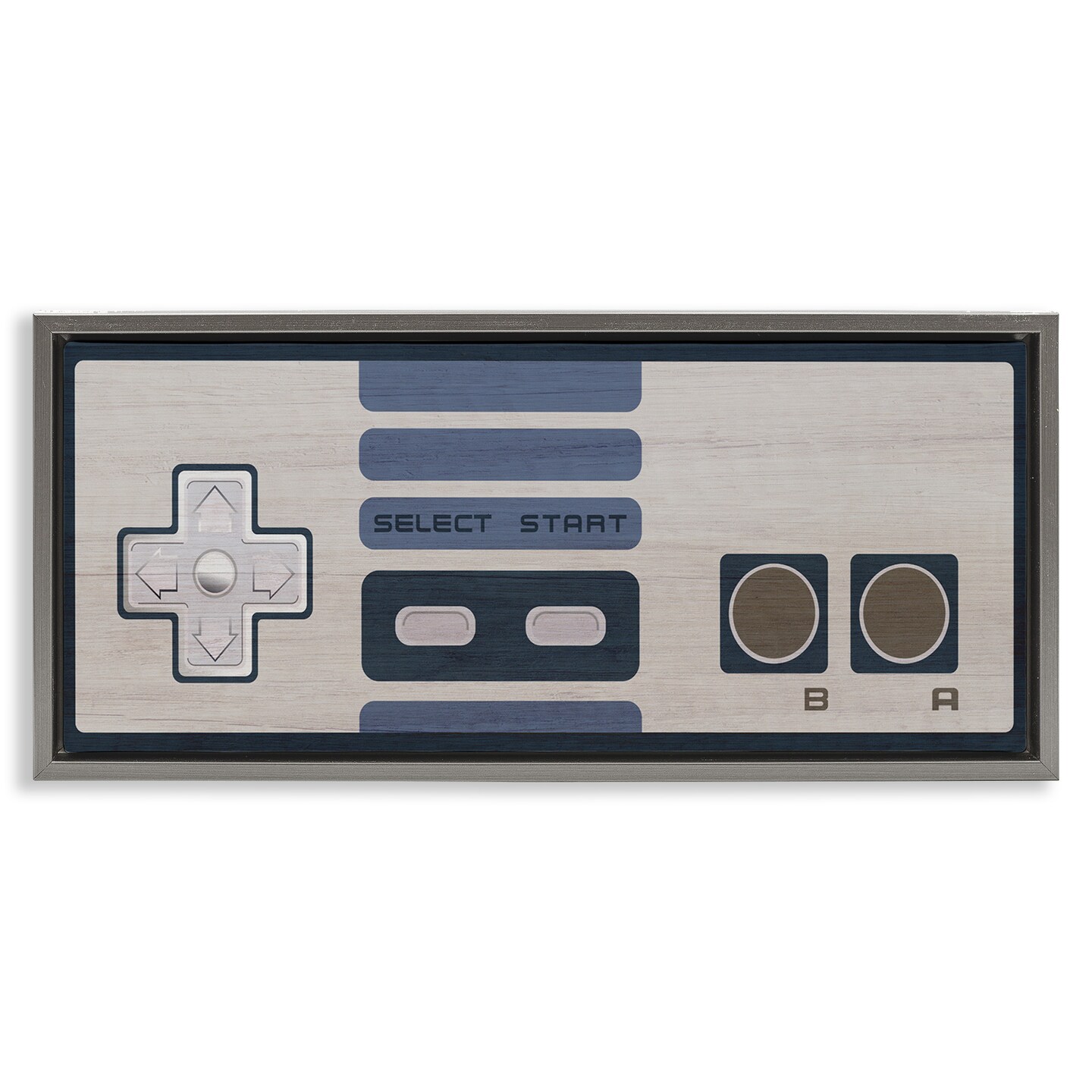 Stupell Industries Vintage Video Game System Framed Floater Canvas Wall Art