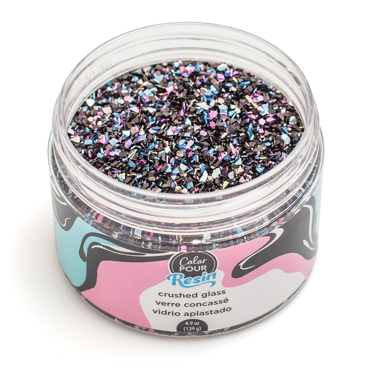 American Crafts Color Pour Mix-Ins 4.9oz-Crushed Glass - Ocean