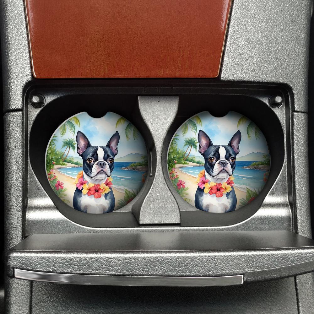 Edge Collections - Multicolor - Summer Paradise Car Coasters Set for Cars