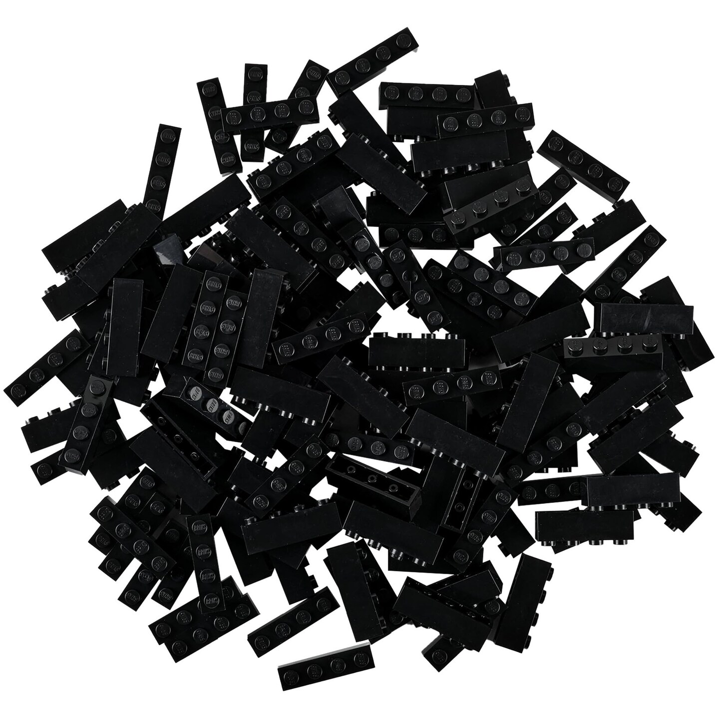 Strictly Briks Classic Bricks Starter Kit, Black, 144 Pieces, 1x4 Inches, Building Creative Play Set for Ages 3 and Up, 100% Compatible with All Major Brick Brands