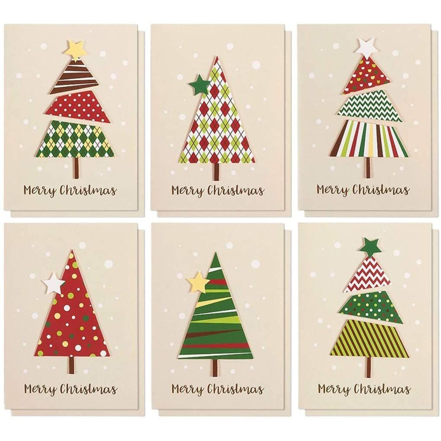 BEST PAPER GREETINGS Holiday Greeting Card Pack - 5 x 7 In, 12 Count - Blank Cards & Envelopes Bulk