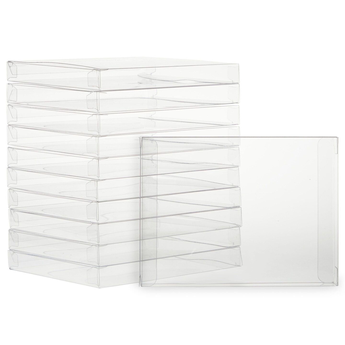 50 Pack Greeting Card Storage Box, Clear Gift Boxes for Photos, Favors (4.5x6")