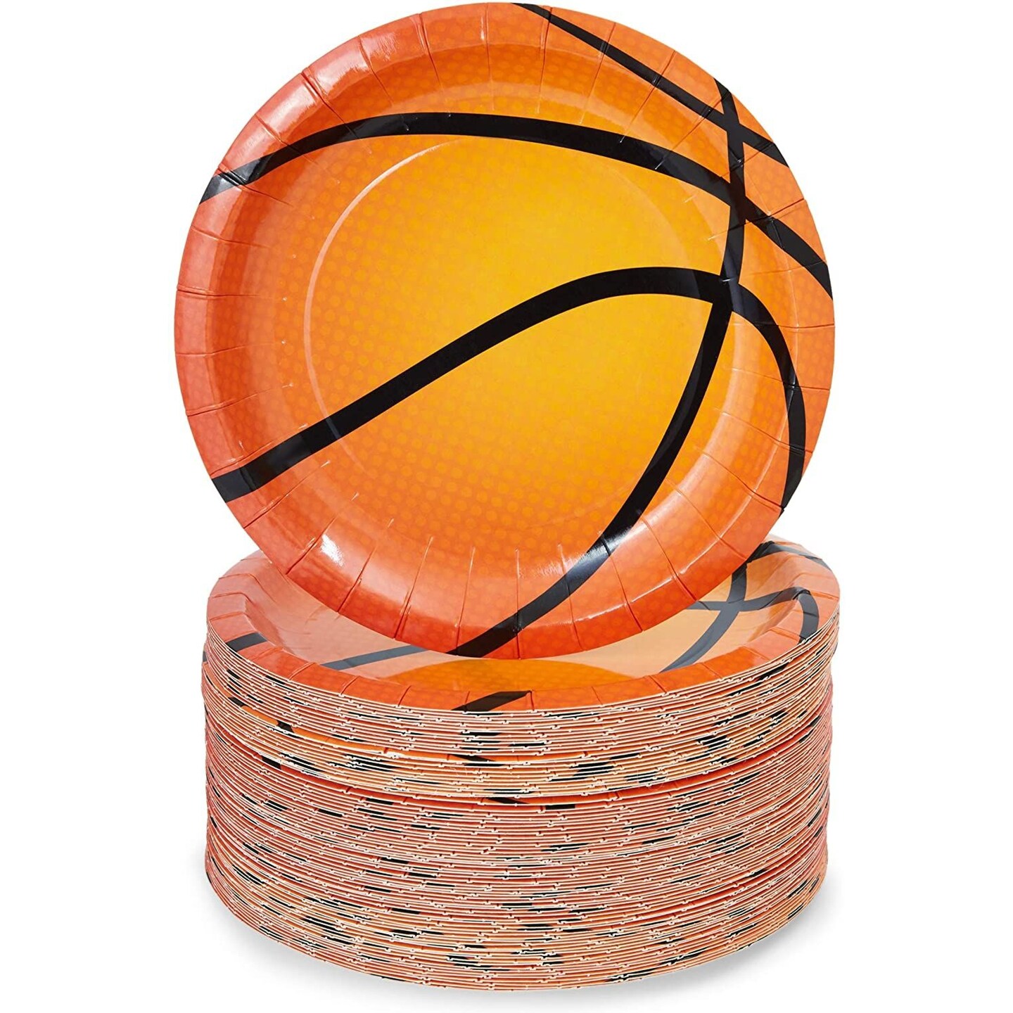 80 Pack BasketBall Plates, Sports Themed Birthday Party Supplies and Decorations (7 in)