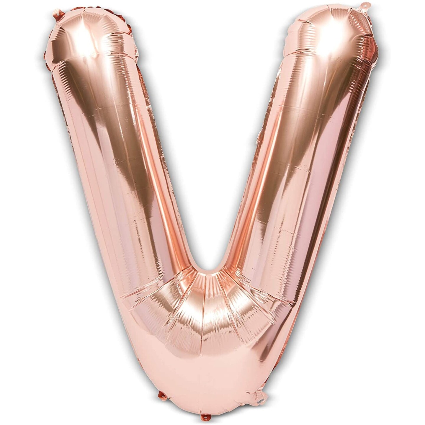 Rose Gold Foil Letter V Party Balloons (40 in, 2 Pack)