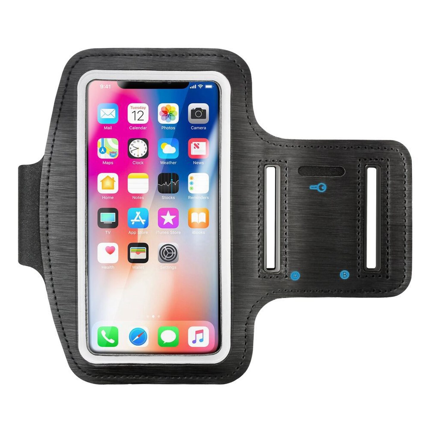 Insten Running Armband Cell Phone Holder for iPhone 13 Mini/12 Mini/SE (3rd 2nd Gen) up to 5.5&#x22;)