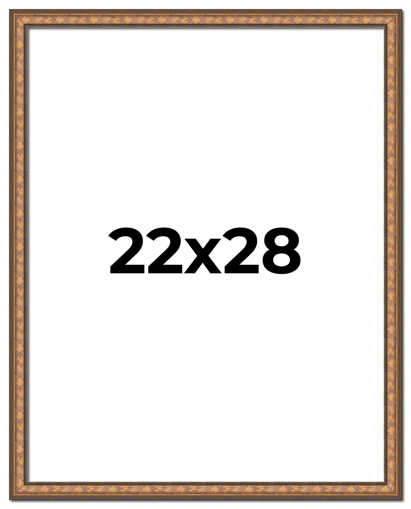 Slim Profile Gold Picture Frame - UV Acrylic, Foam Board Backing, Hanging Hardware