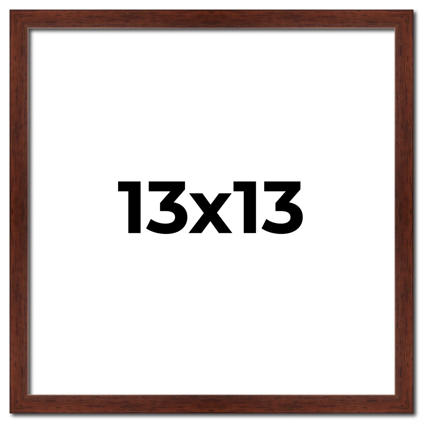 Square Classic Modern Brown Picture Frame - UV Acrylic, Foam Board Backing, Hanging Hardware