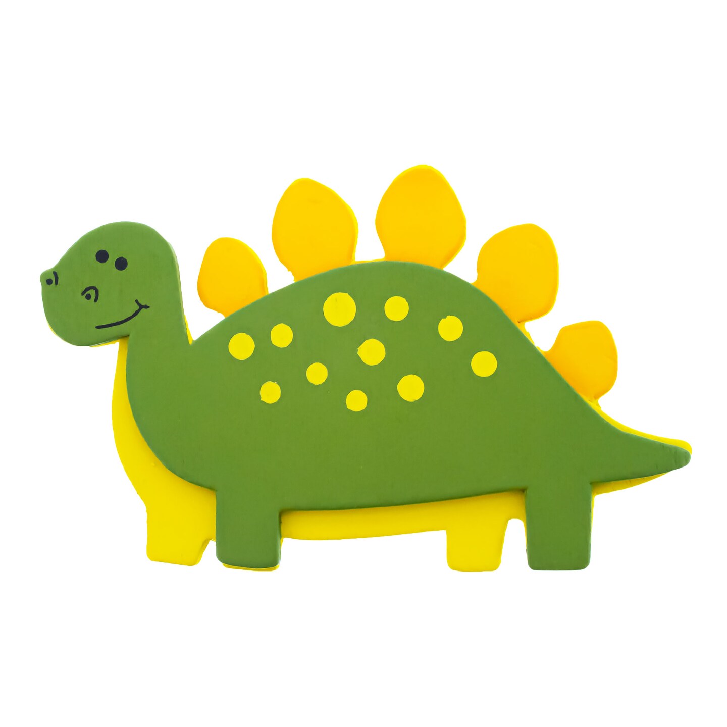 Painted Wooden Stegosaurus Cutout DIY Craft 4 Inches