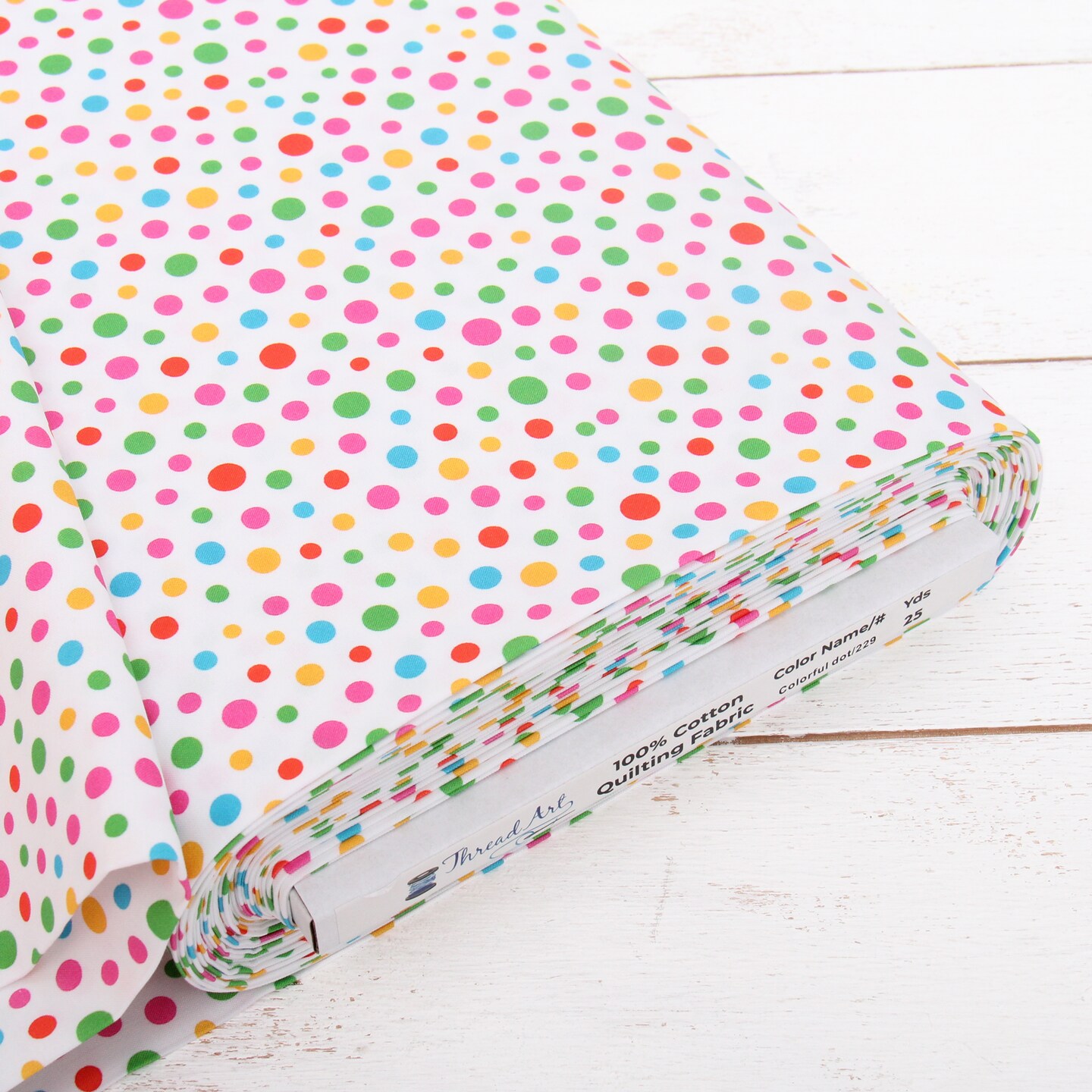 Threadart Exclusive Confetti Brights Collection Premium Cotton Quilting Fabric - Sold By The Yard, 3 yd Cuts, or 10 yd cuts - 44" Width - 100% Cotton - Quilting, Sewing, Crafts