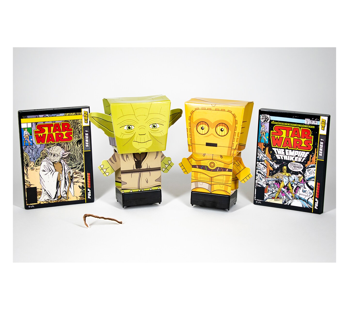Pulp Heroes Snap Bots Pull Back Star Wars 3D Figure 2-Pack Yoda &#x26; C-3PO