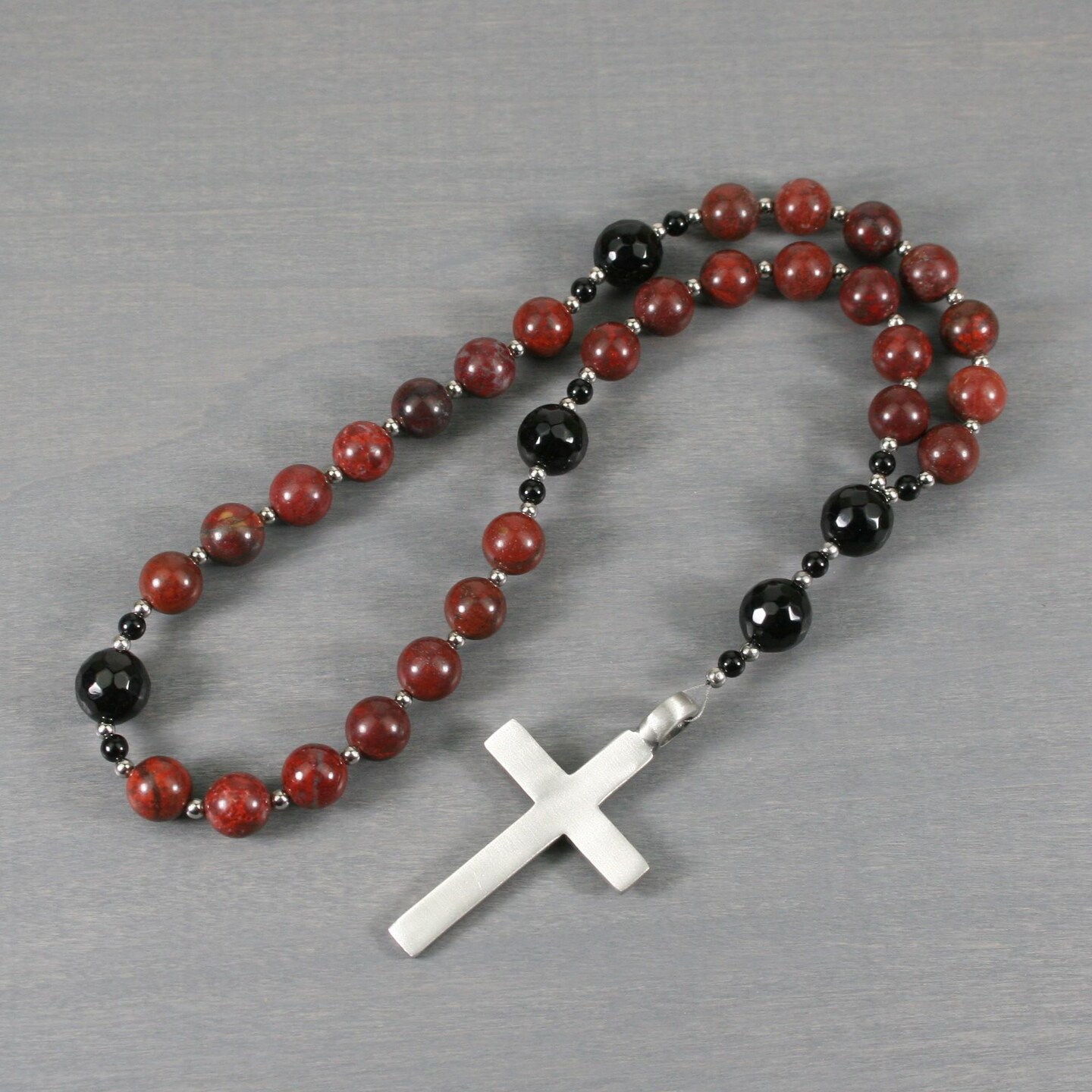 10mm outlet Handmade Rosary matte Scenery Jasper Beads