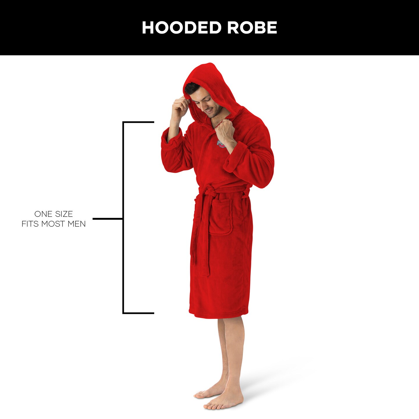 Ohio State Buckeyes NCAA Hooded Silk Touch Bath Robe 26&#xD7;47 Inches