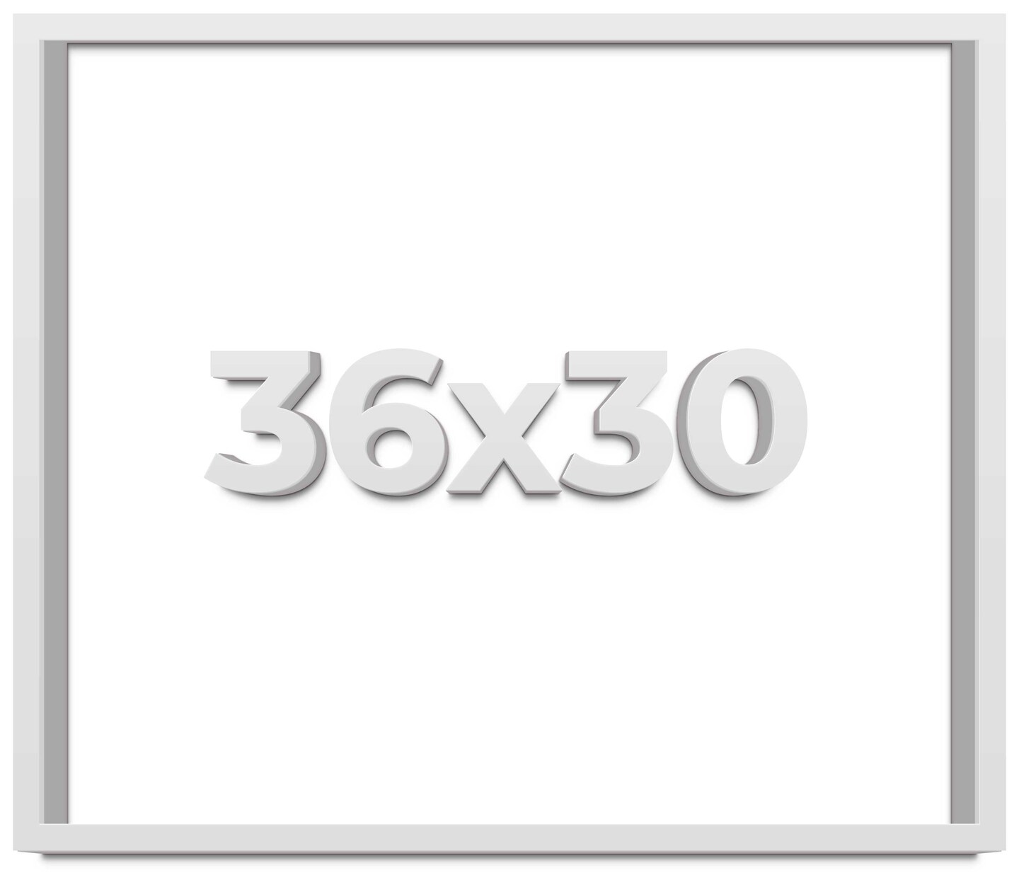 Minimalist Shadow Box White Picture Frame - UV Acrylic, Backing Board, Hanging Hardware