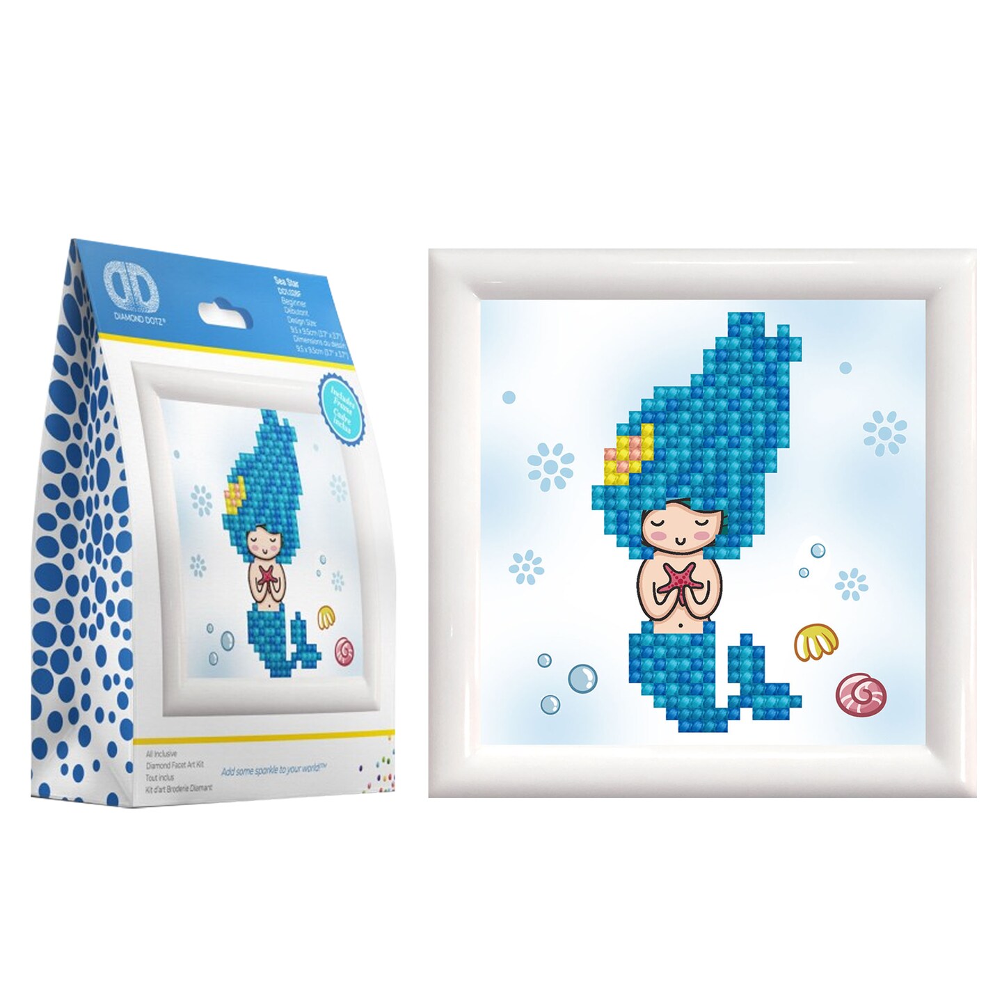 Diamond Dotz Sea Star MermaidDiamond Painting Kits for Adults - Diamond Art Kits a Relaxing Creative Craft Kit with Dotz Gems 4x4