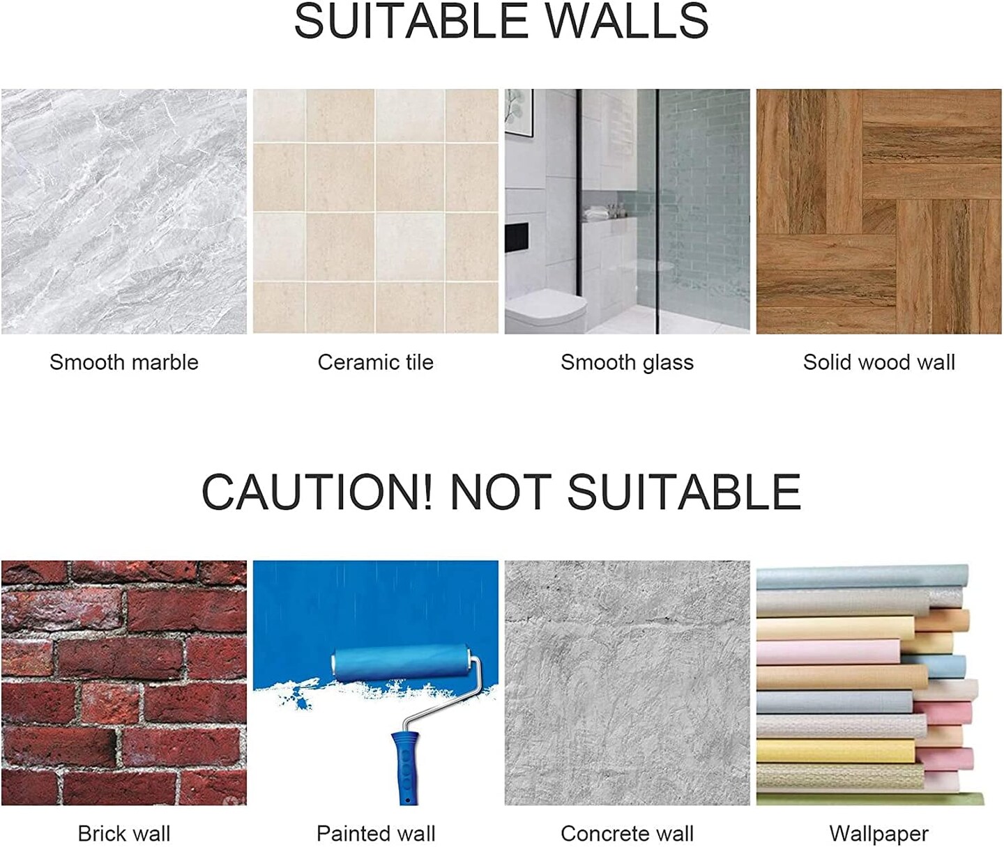 Adhesive Hooks - 4 Pack Towel/Coat Hooks Wall Hook Stick on Bathroom or Kitchen (Matte Black, Stainless Steel)