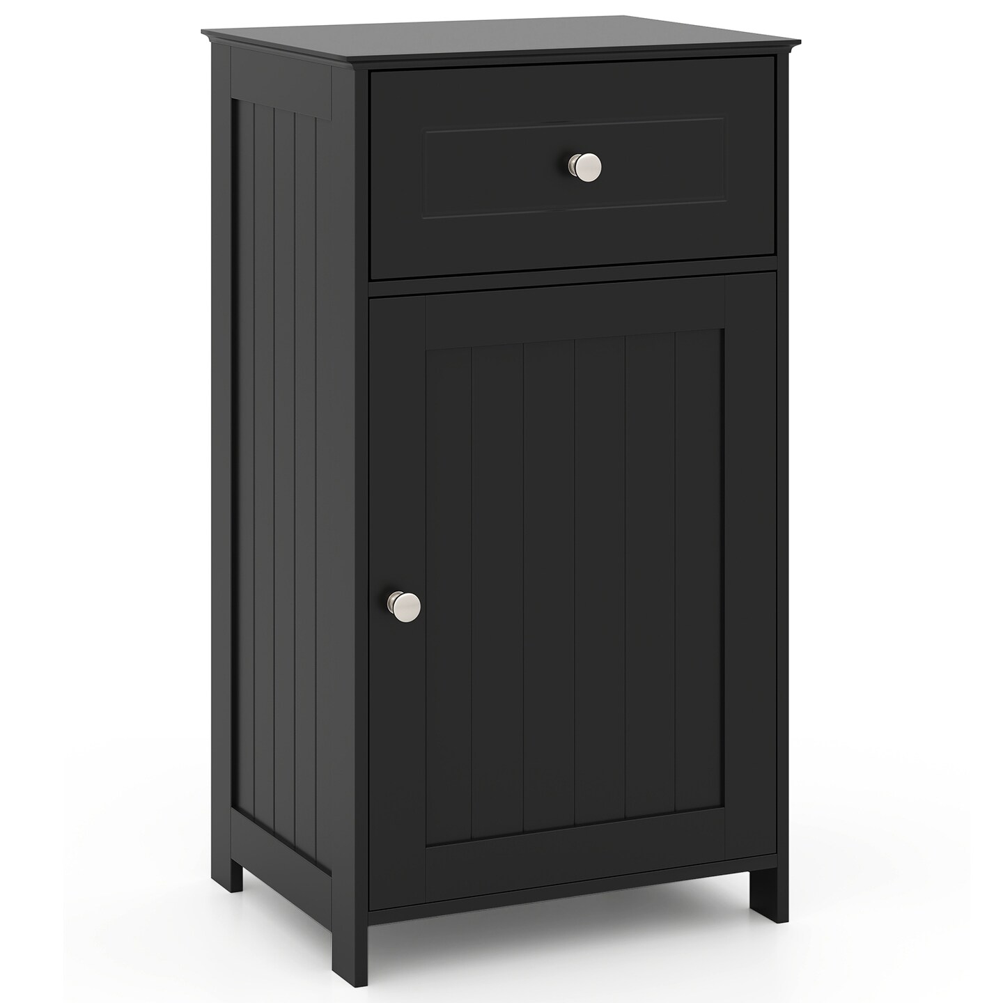 MDF Bathroom Cabinet with Adjustable Shelf, Drawer and Anti-Tipping Feature