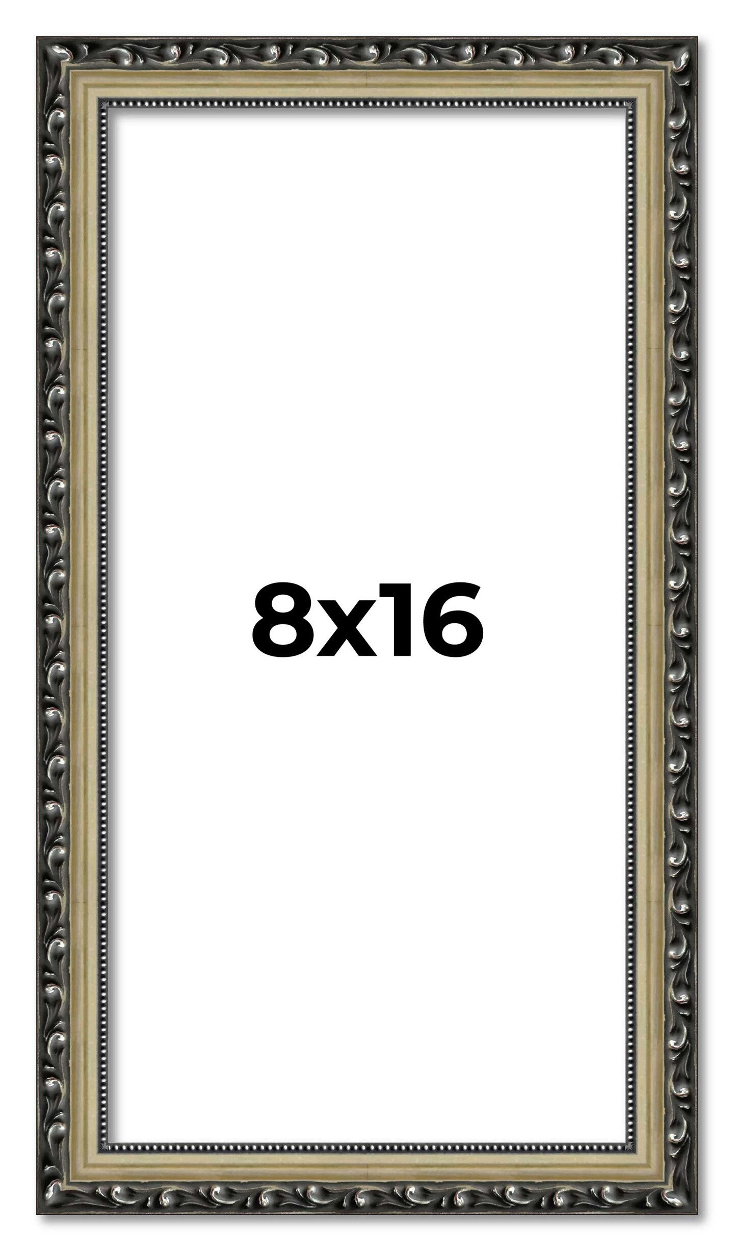 8x16 Museum-Quality Picture Frame with UV-Resistant Acrylic & Acid-Free Backing, Available in 4 Finishes - Gold, Silver, Bronze, and Black
