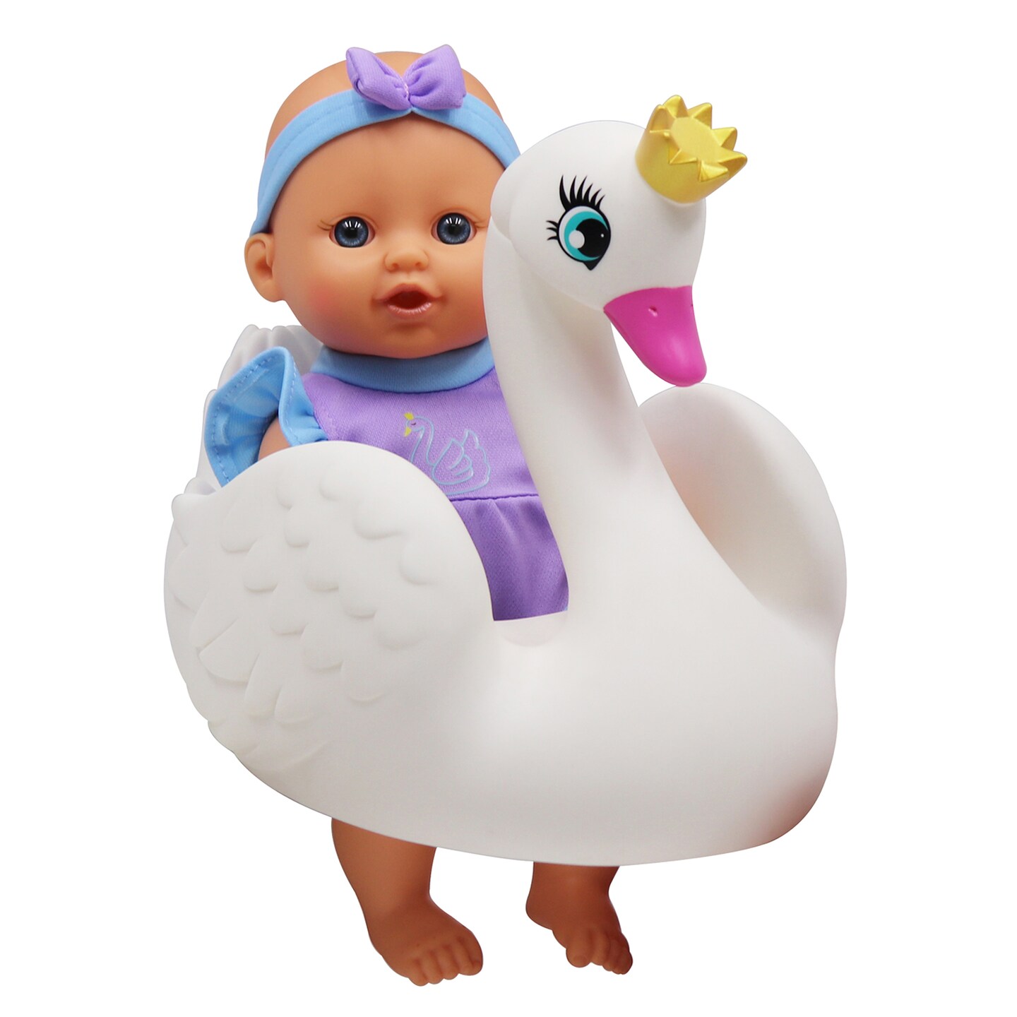 Dream Collection 10&#x22; Bath Time Baby Doll with Swan