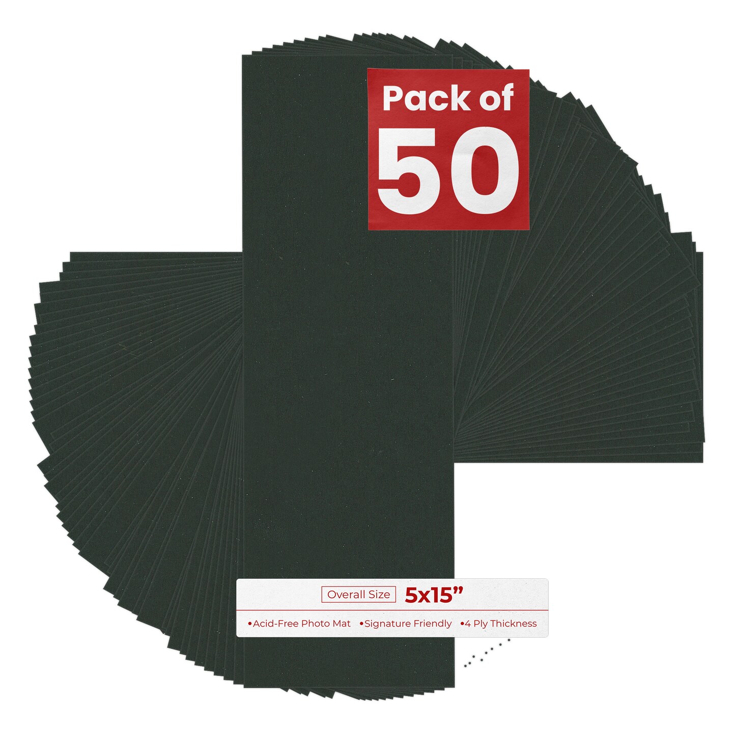 Textured Black 5x15 Uncut Mat Board - Blank Sheets, No Opening, Color ...
