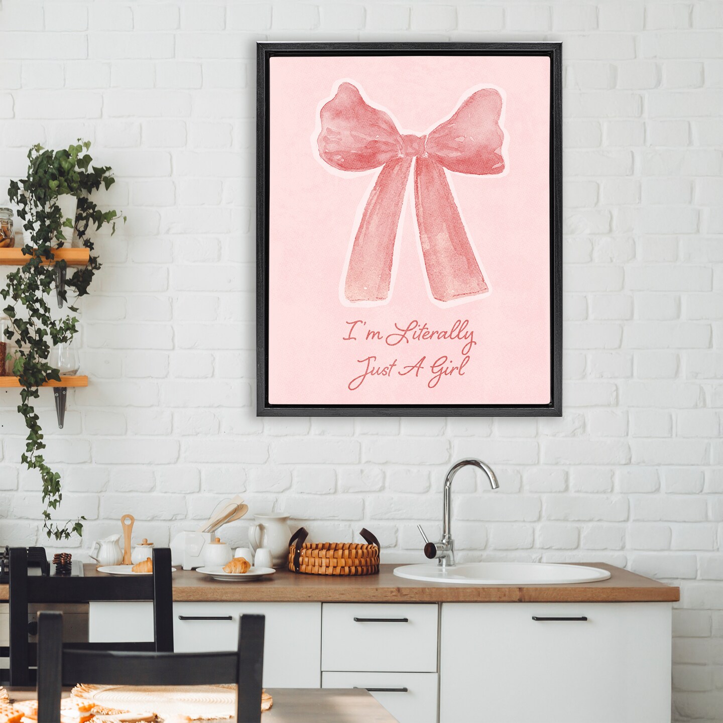 Stupell Industries Literally Just A Girl Floating Frame, design by Lucille Price