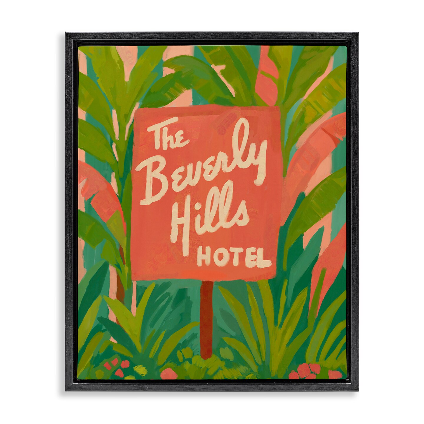 Stupell Industries Tropical Beverly Hills Hotel Floating Frame