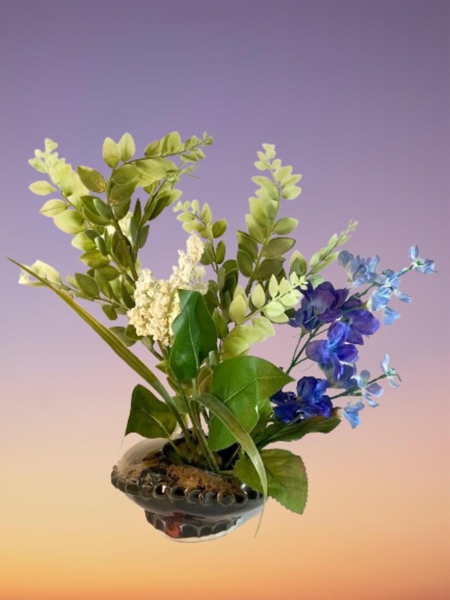 Unique Handmade Pottery Vase for Ikebana Botanic Arrangements