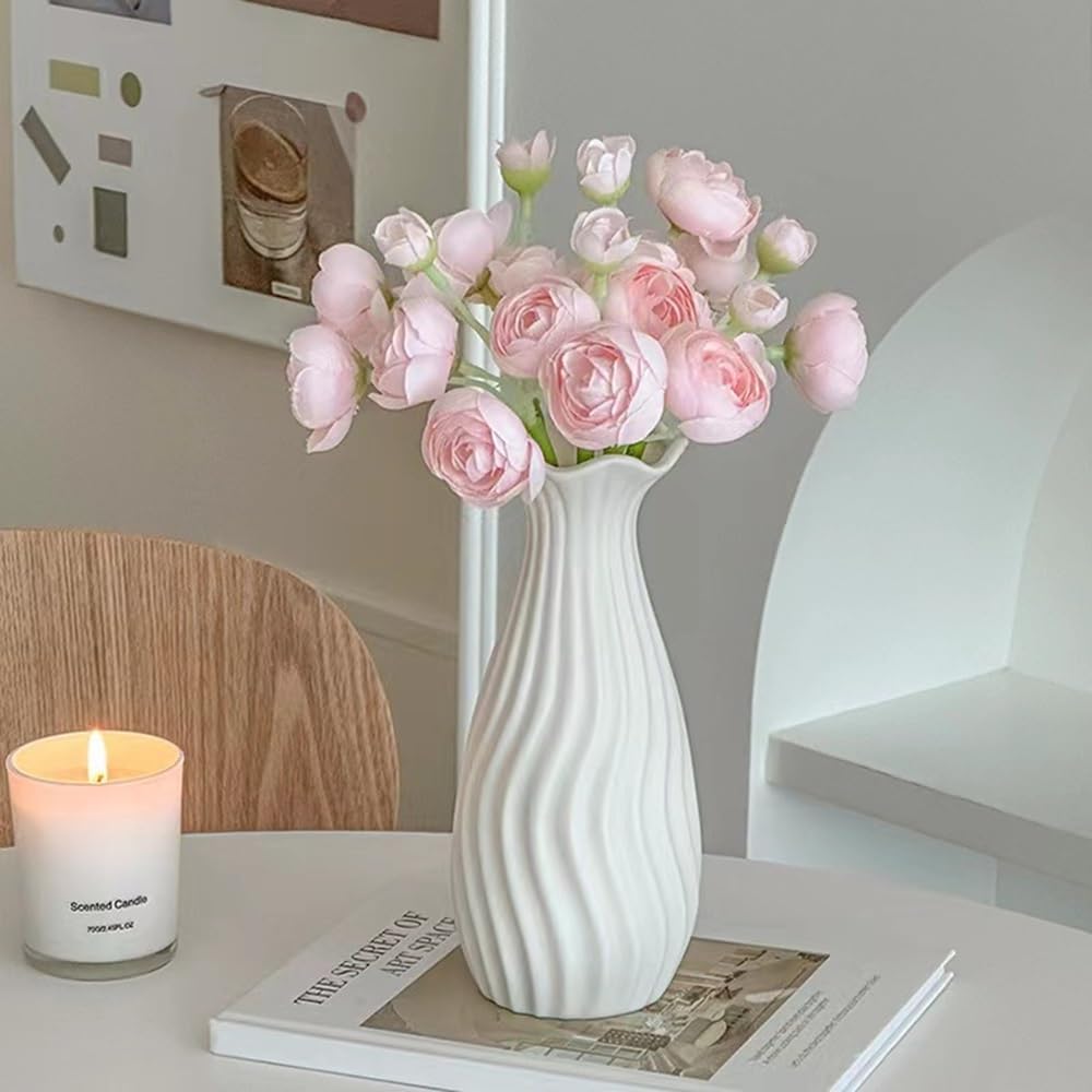 24Pcs Ranunculus Artificial Flower Floral Arrangement (Light Pink)