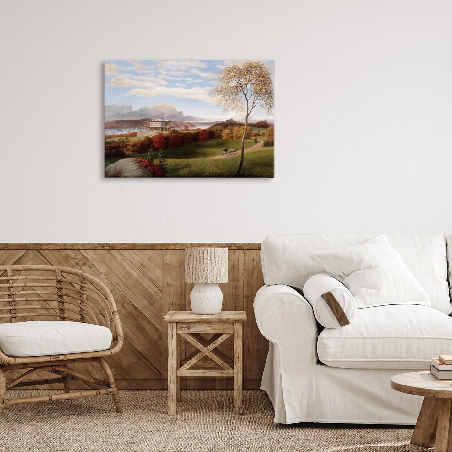 Stupell Industries Folk Painting Landscape Canvas, design by Marcus Jules