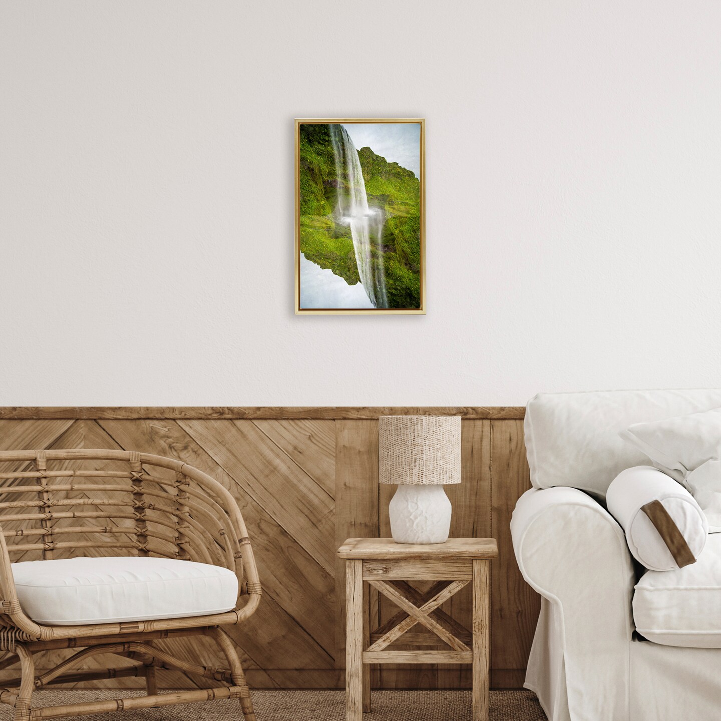 Stupell Industries Surreal Waterfall Reflection Floating Frame, design by Robin Vandenabeele