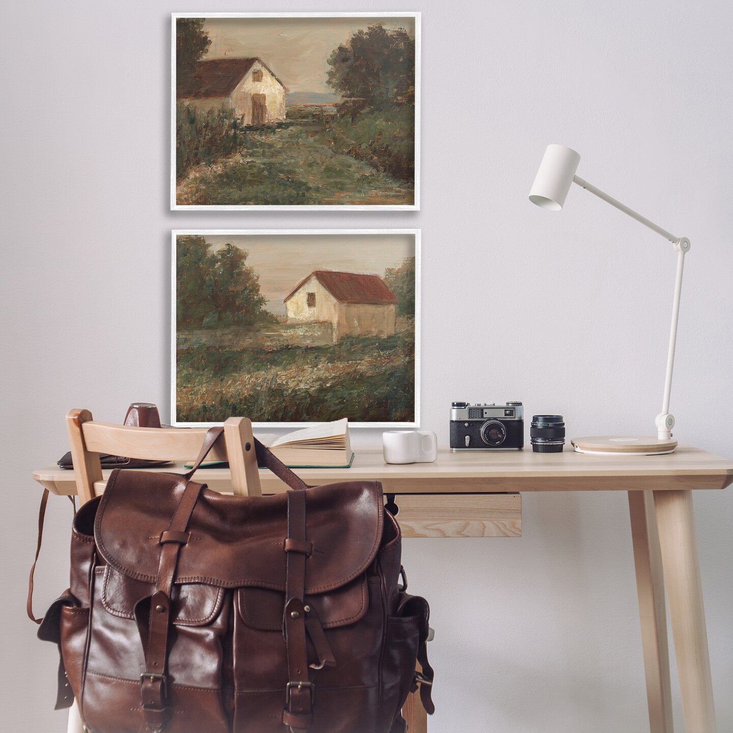 Stupell Industries Traditional Country Farmland 2pc Framed Giclee Wall Art Set Design by Ethan Harper