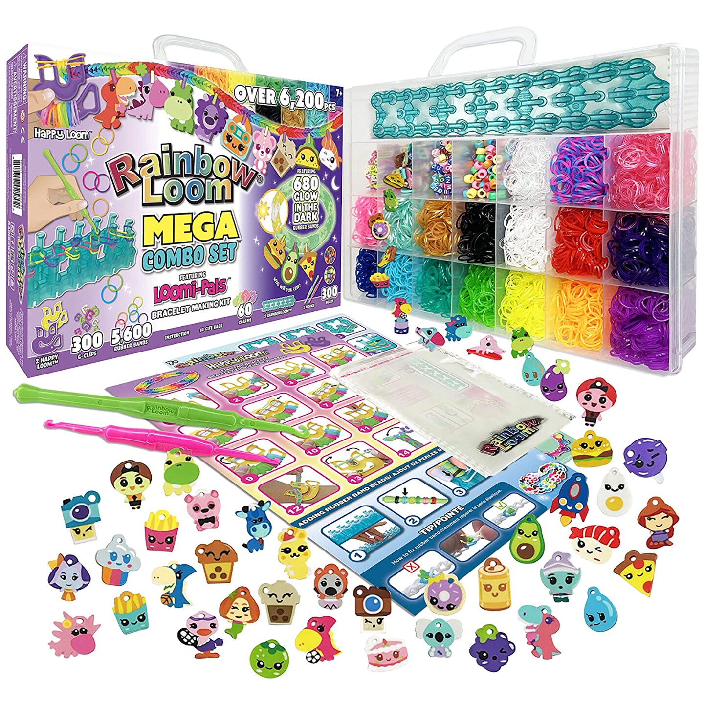 Rainbow Loom Loomi-Pals Glow in the Dark Mega Combo Set, for Boys